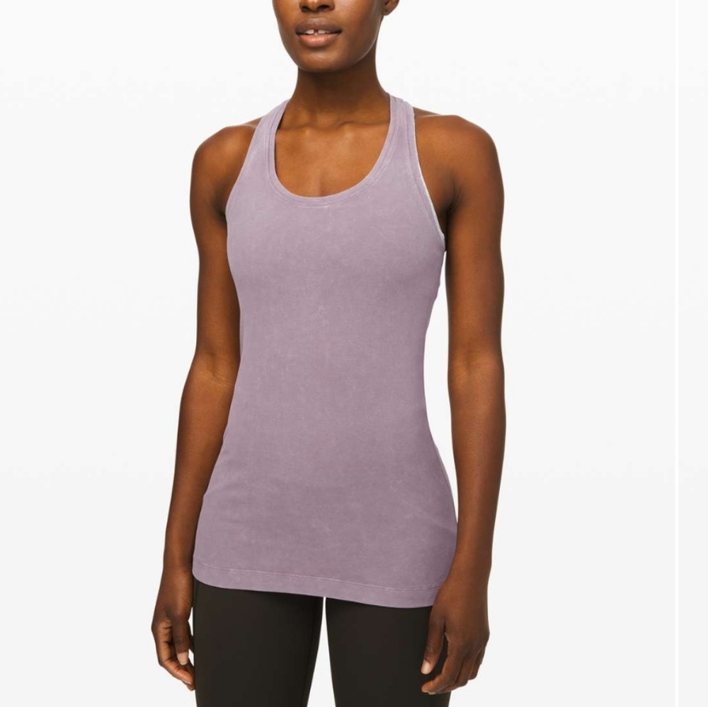 lululemon cool racerback tank in frosted mulberry